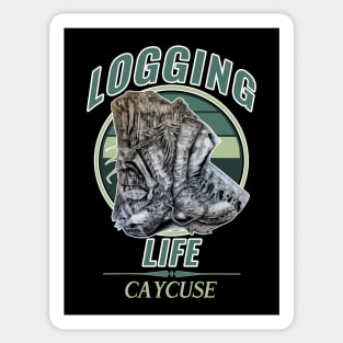 Logging Life Caycuse Sticker